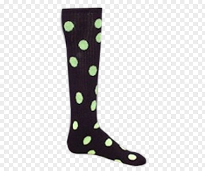 Black Sock Polka Dot Knee SOCK'M PNG