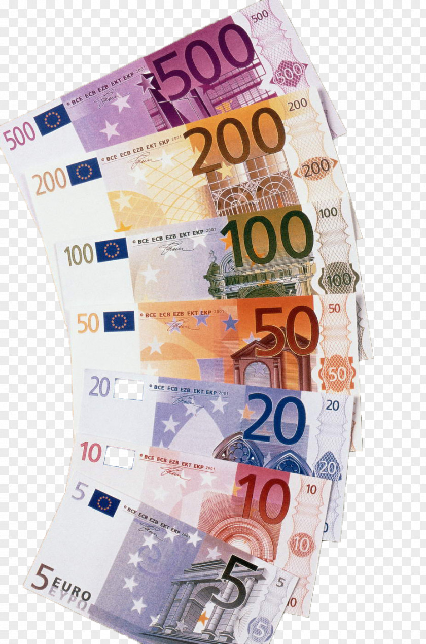 Different Denominations Of Euro Banknotes Hong Kong Money Currency Banknote PNG
