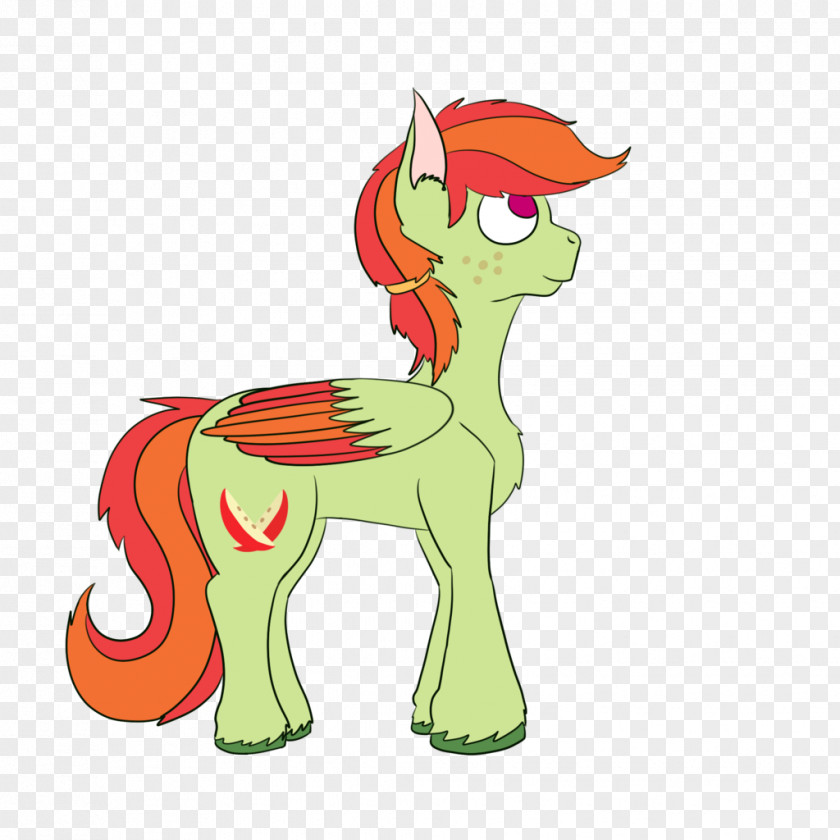 Green Apple Slice Horse Mammal Animal Clip Art PNG