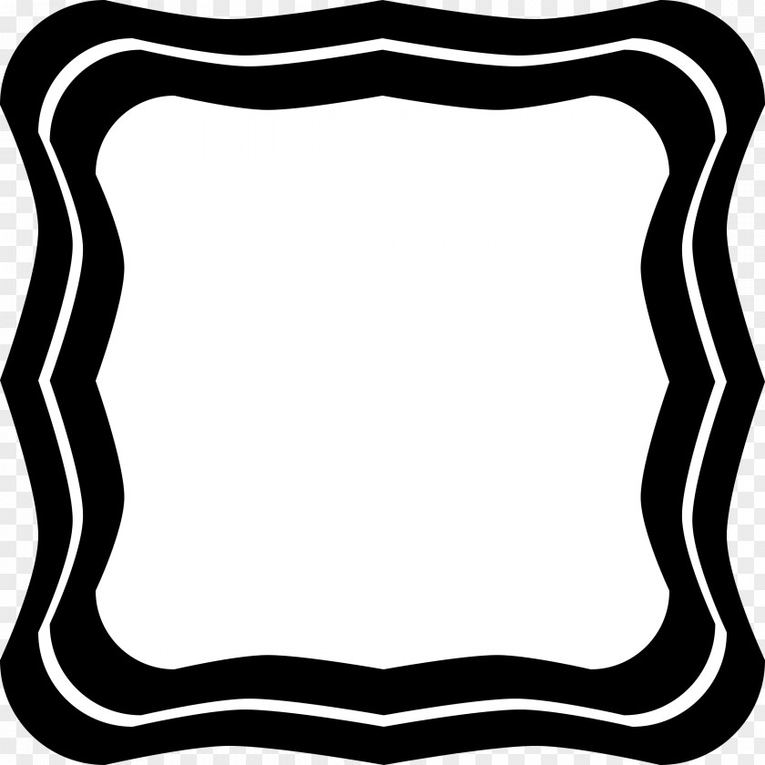 Square Frame Black And White Monochrome Photography Clip Art PNG