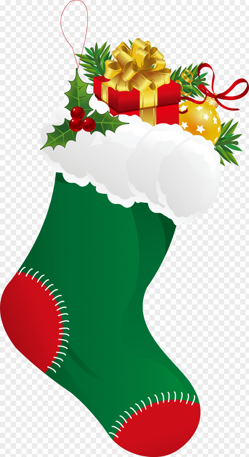 Christmas Gift Stocking Sock Clip Art PNG