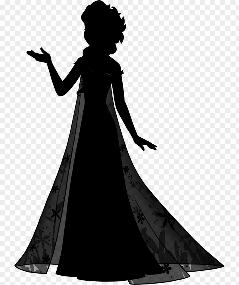 Gown Character Silhouette Fiction Black M PNG