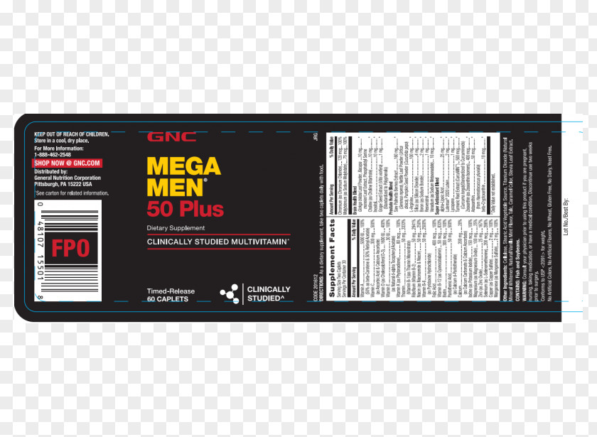 Megamen Dietary Supplement Multivitamin GNC Multimedia Metabolism PNG