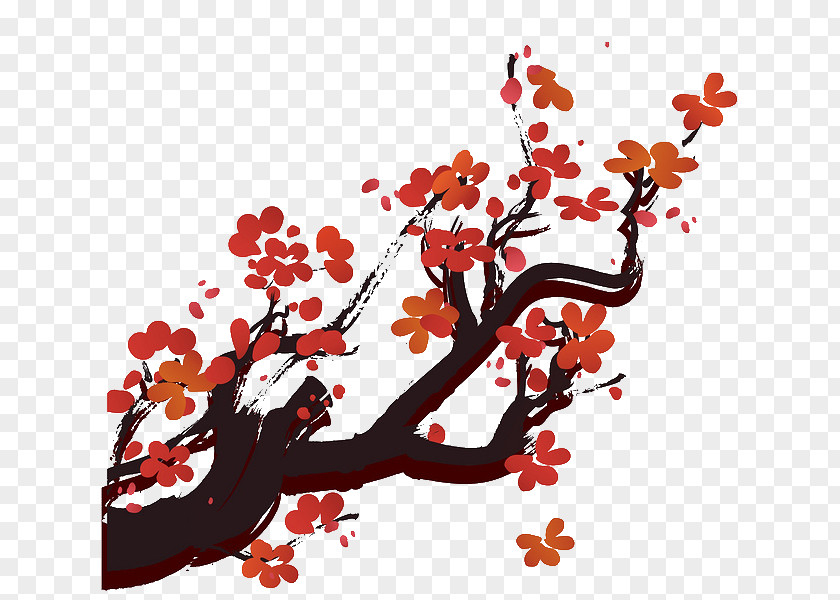 Plum Flower Chinese New Year Years Day Mid-Autumn Festival Lunar PNG