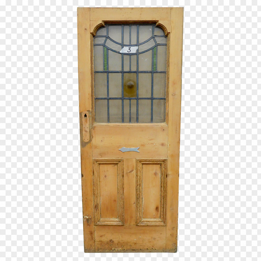 Glass Stained Door Cupboard PNG