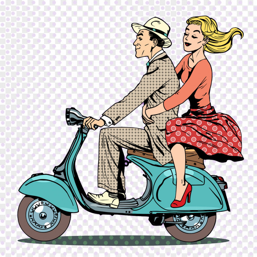 Motorcycle Cartoon Lovers Scooter PNG