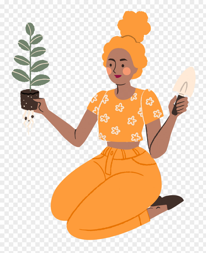 Planting Woman Garden PNG