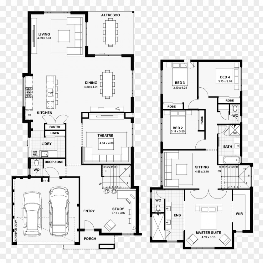 Angle Floor Plan Square Pattern PNG