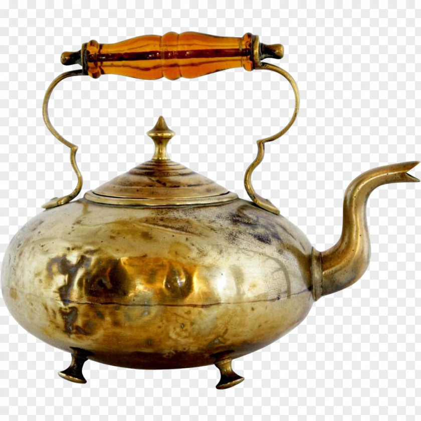 Brass Hot Toddy Distilled Beverage Kettle Teapot Tableware PNG