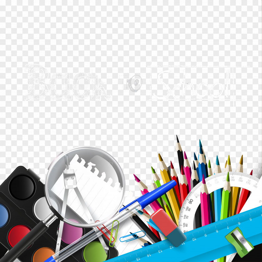 Creative Poster School Season First Day Of Blackboard Education Wallpaper PNG