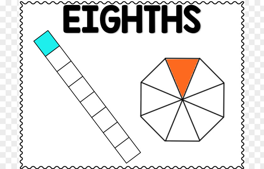 Eighths Cliparts Fraction Fun One Half Clip Art PNG