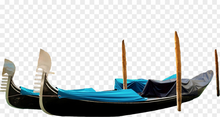 Boat Gondola Teal PNG