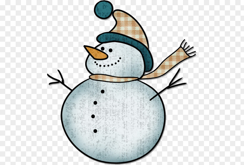 Decorative Cartoon Snowman Hat Scarf Clip Art PNG