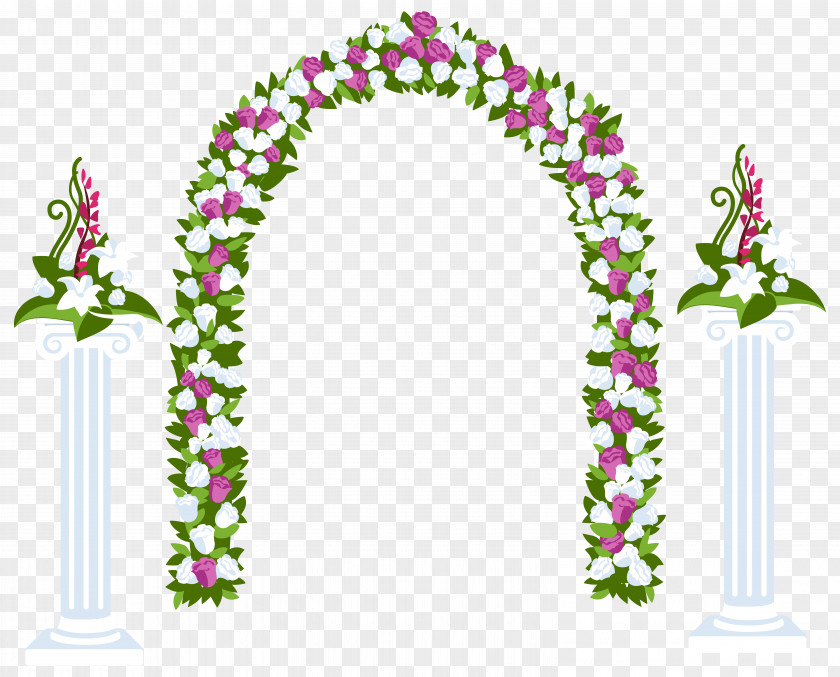 Wedding Floral Arch Flower Clip Art PNG