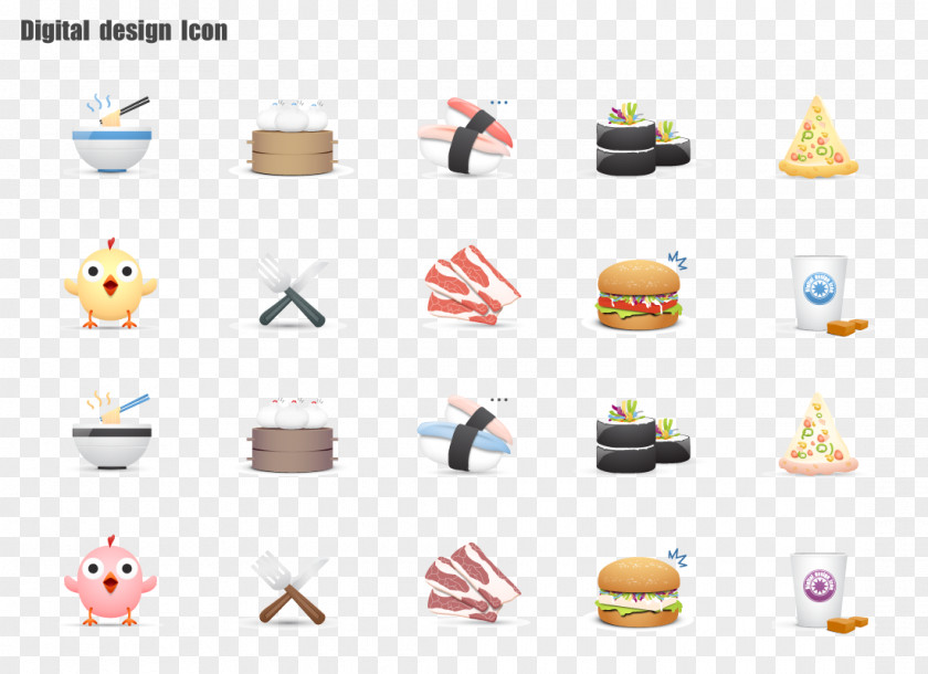 Bowl Chicken Burger Button Sushi Japanese Cuisine Food Icon PNG
