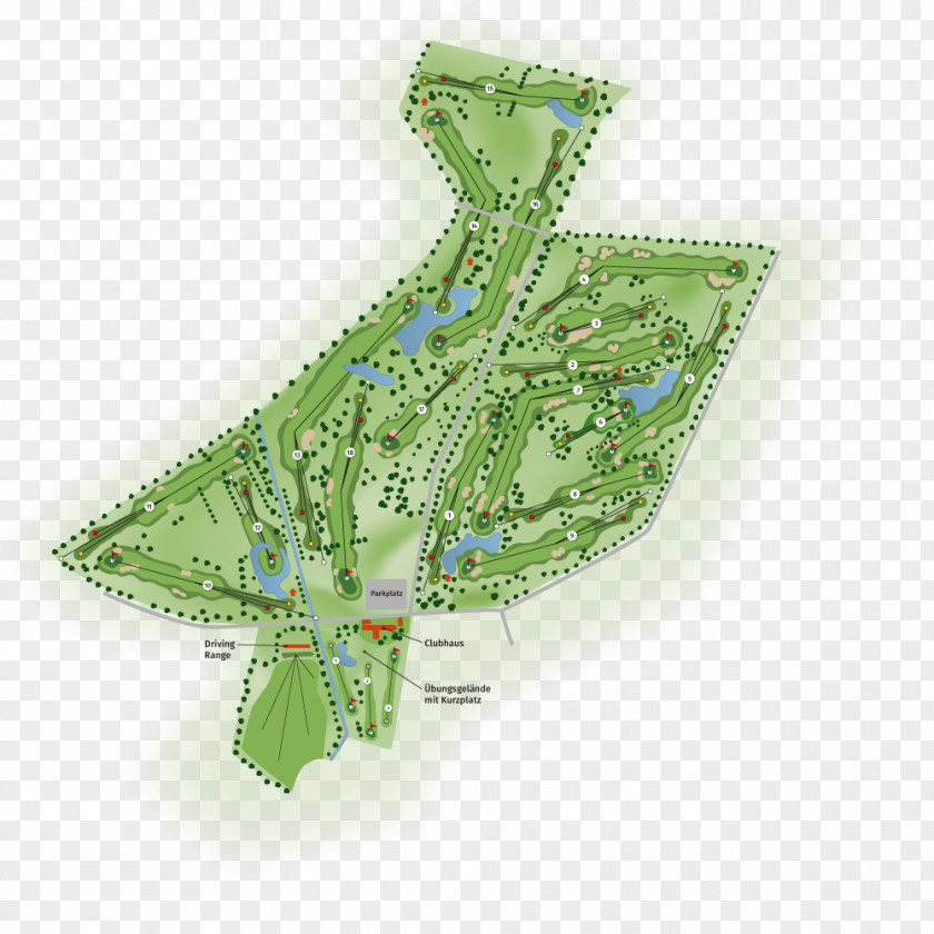 Golf Course Golfclub Varus Map Urban Design Yellow PNG