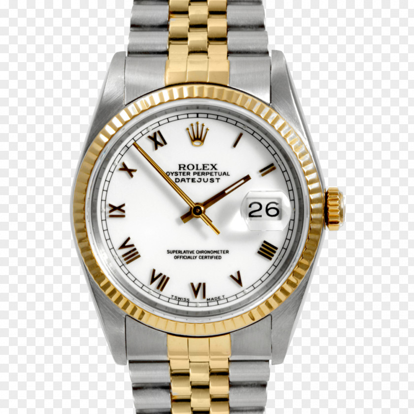 Disabled Person Rolex Datejust Automatic Watch Gold PNG