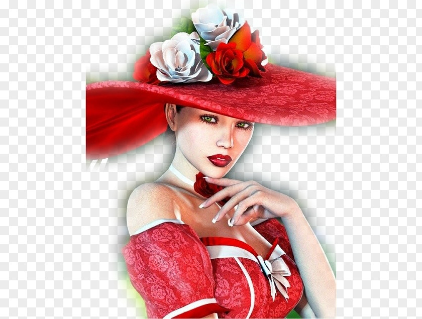 Hat Bowler Red Society Cloche PNG