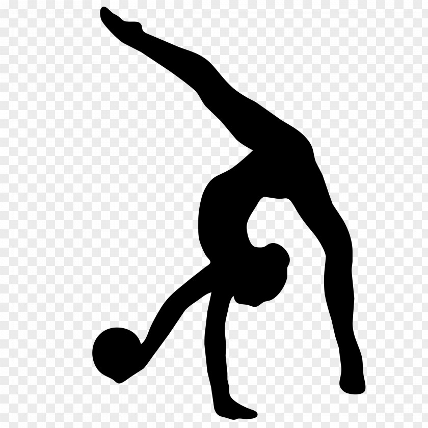 Motion Silhouette Rhythmic Gymnastics Acrobatic Clip Art PNG