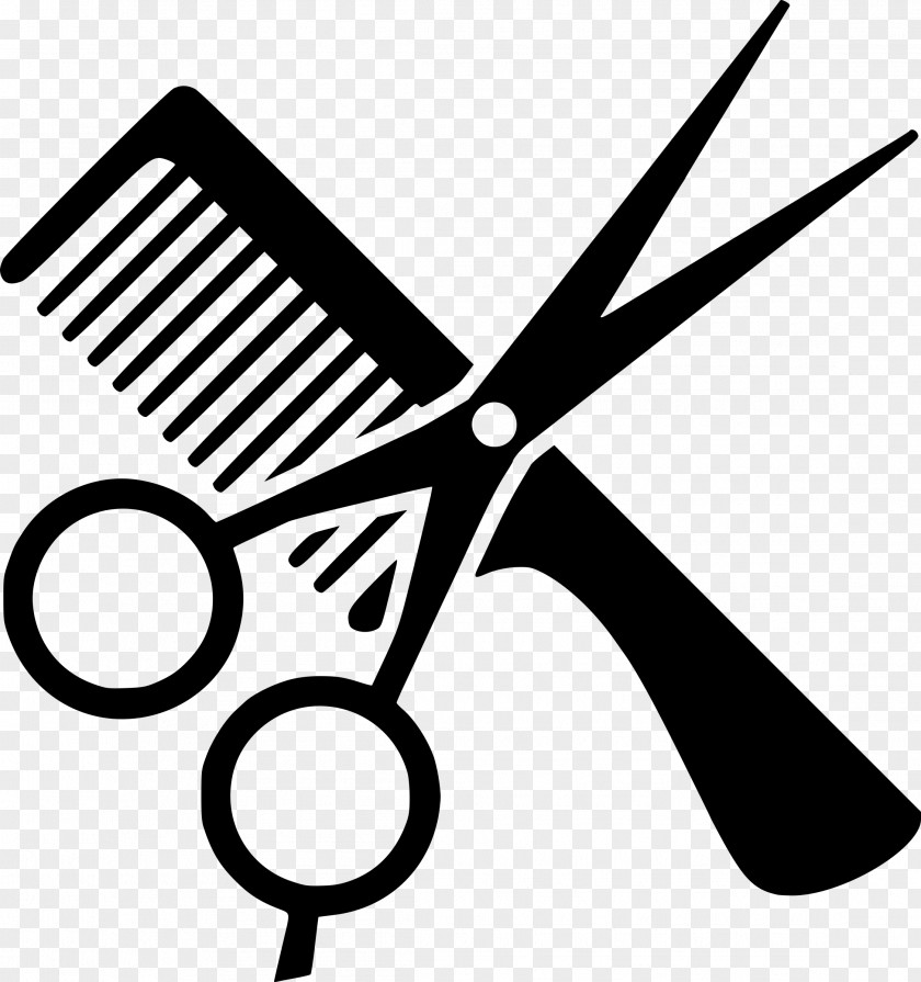 Scissors Hair Comb Cosmetologist Beauty Parlour Hair-cutting Shears Clip Art PNG