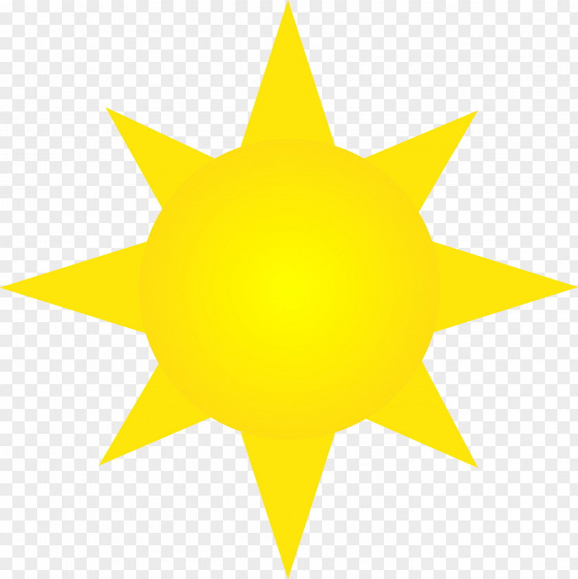 Symmetry Star Yellow PNG