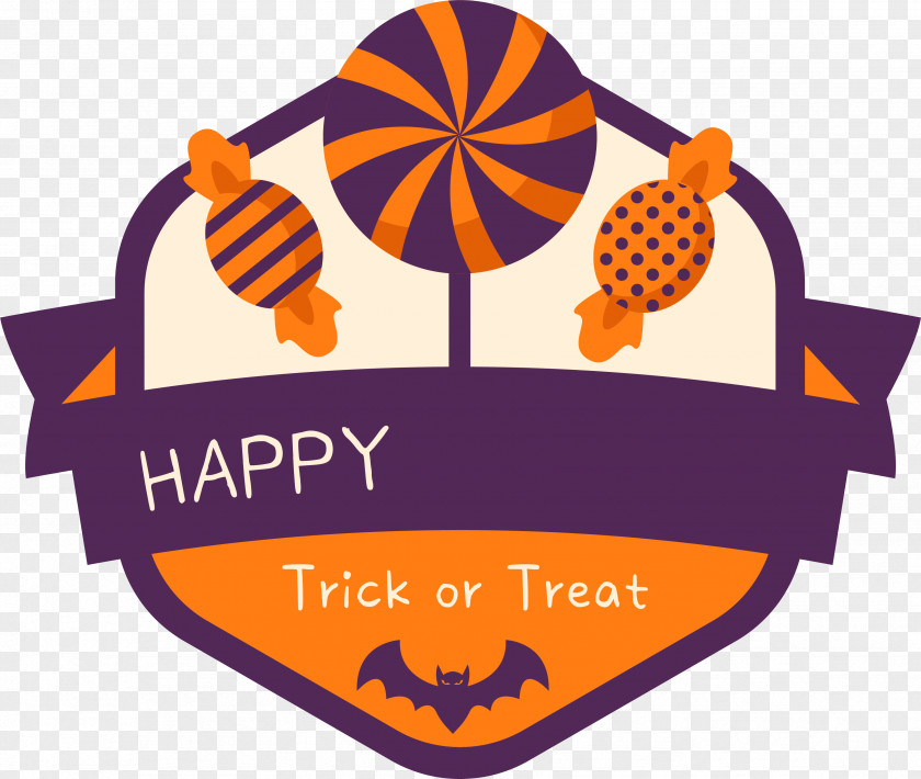 Cartoon Candy Halloween Label Trick-or-treating Clip Art PNG