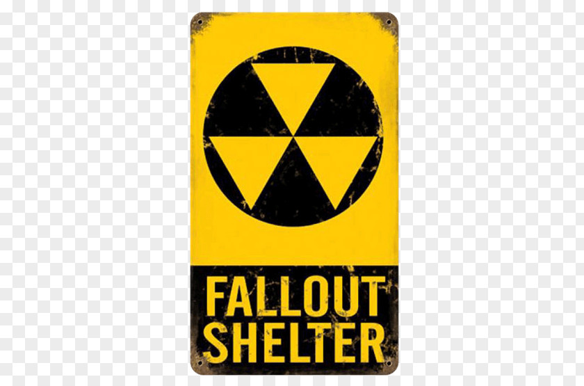 Fallout Shelter Nuclear Radiation Weapon Warning Sign PNG