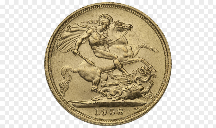 Coin Sovereign Gold Mint Obverse And Reverse PNG