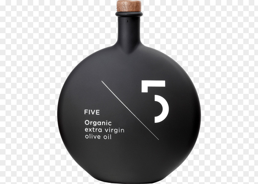 Five Organic Olive Oil Bottle Packaging And Labeling Minimalism Design PNG