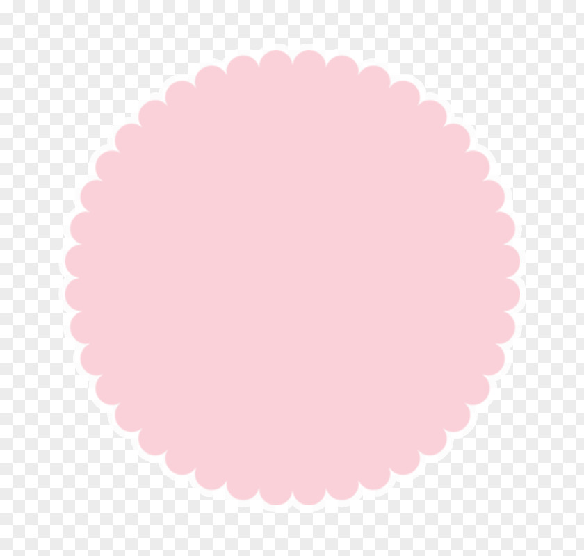Pink Simple Flower Shape Borders Circle Pattern PNG