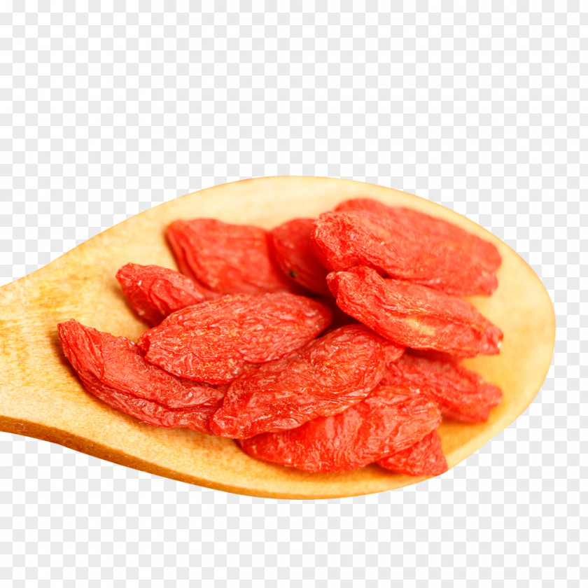 A Spoon Wolfberry Salami Matrimony Vine Lycium Chinense Goji PNG