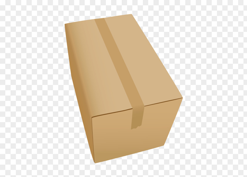 Angle Brown Carton Box. PNG