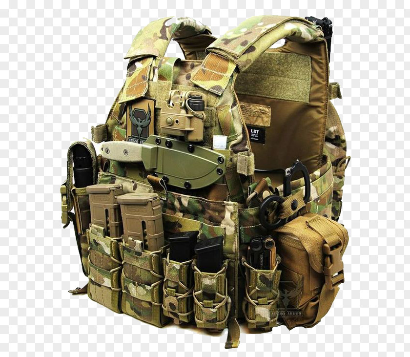 Camouflage Backpack Soldier Plate Carrier System Body Armor Armour Bulletproof Vest PNG