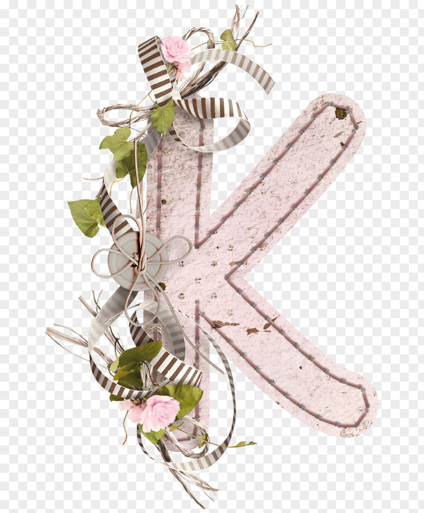 K Flower Letter PNG
