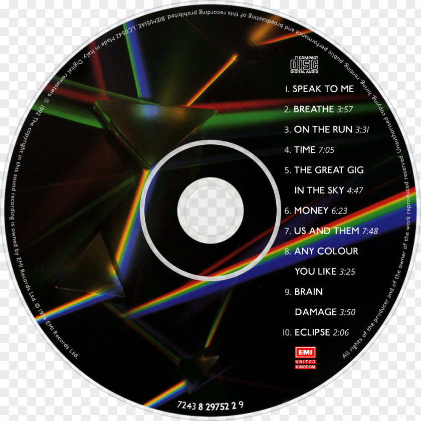 Pinkfloyd Compact Disc Brand The Dark Side Of Moon PNG