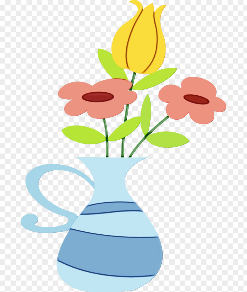 Art Cut Flowers Flower In Vase PNG