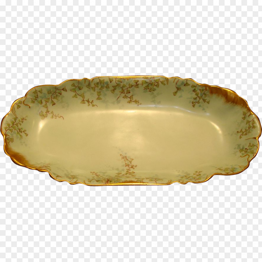 Greenery Hand Painted Porcelain Oval M Bowl Tableware PNG