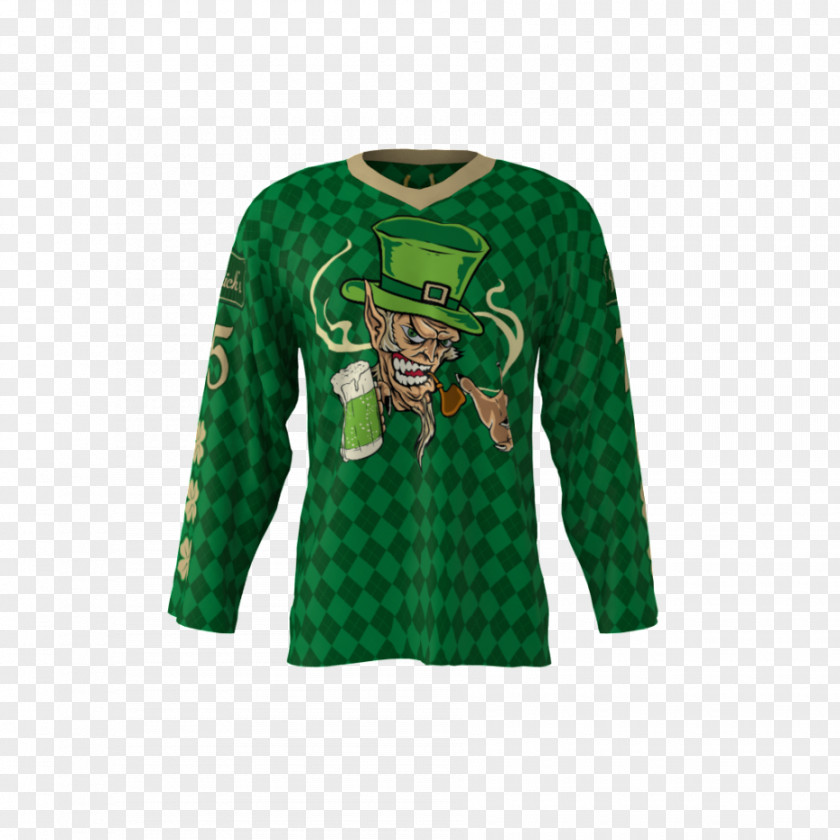 St Patrick T-shirt Sleeve Hockey Jersey Ice PNG