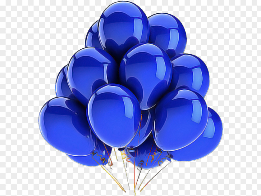 Blue Cobalt Balloon Flower Party Supply PNG