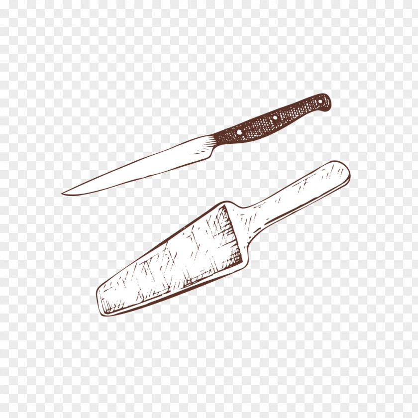 Hand-painted Kitchen Tools Knife Hand Tool Utensil PNG