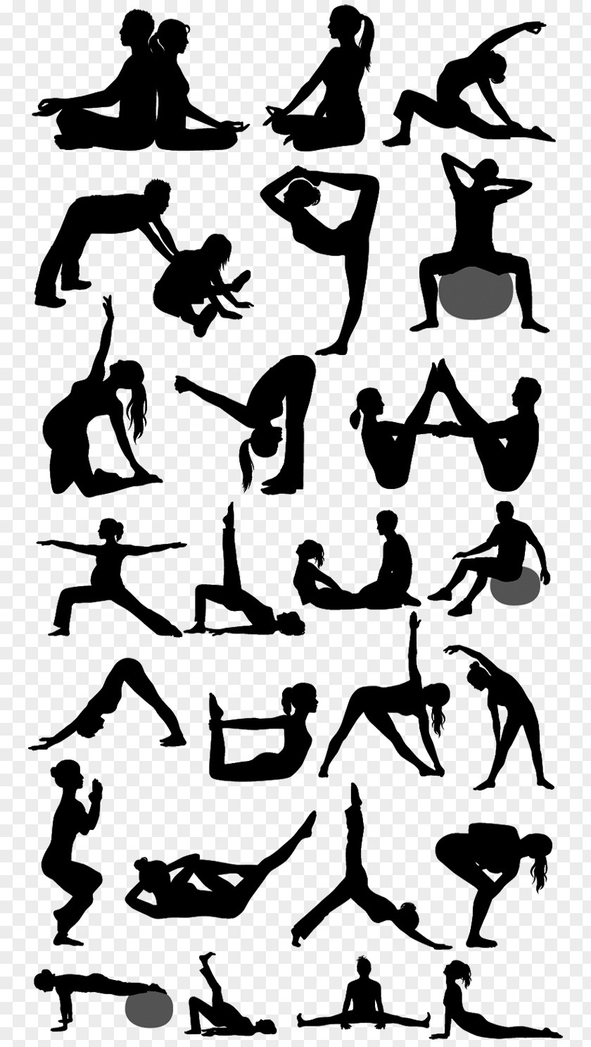 Silhouette Physical Fitness Pilates Yoga PNG