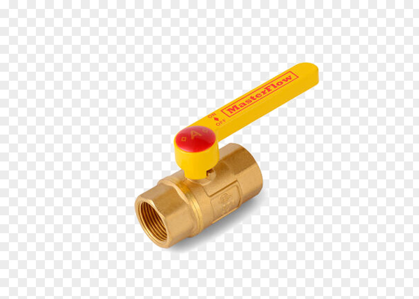 Brass Gas Ball Valve Cylinder PNG