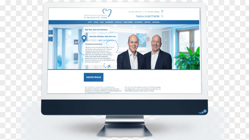 Hamburg Printing Responsive Web Design Dentist Advertising Page PNG