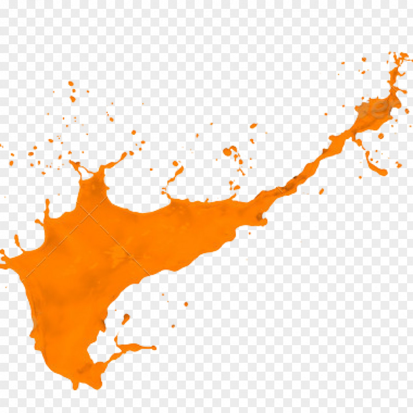 Orange Splash Screen Printing PNG