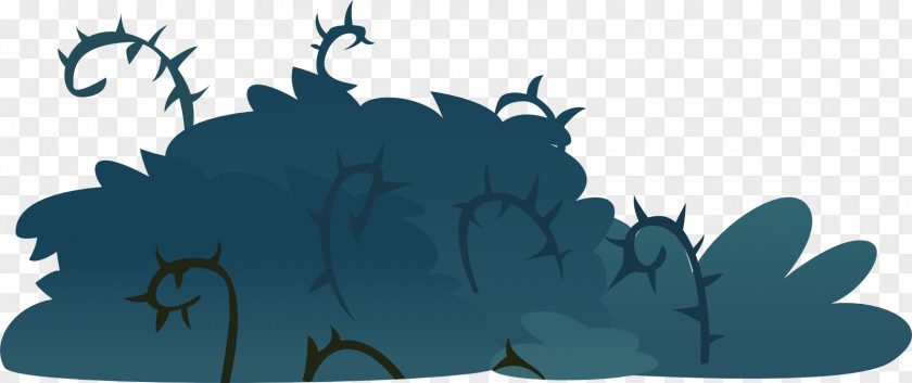 Thorny Vector Leaf Silhouette Character Clip Art PNG