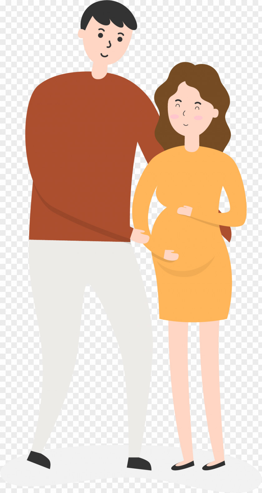 Vector Hand-painted Care For Pregnant Women Pregnancy Clip Art PNG