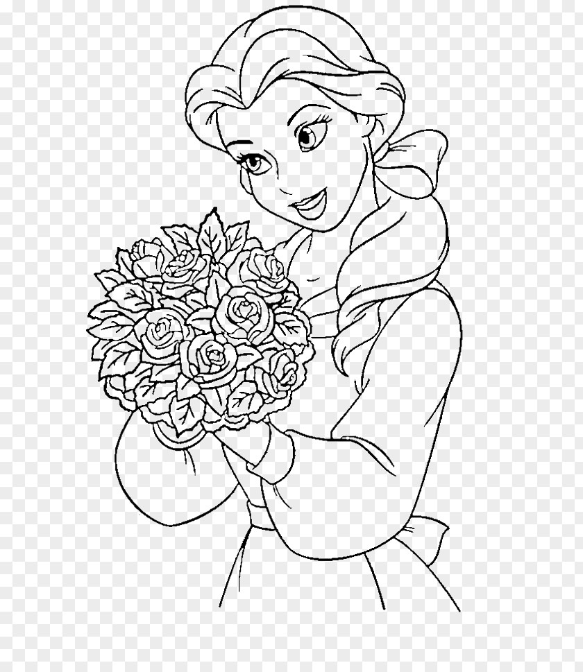 Disney Princess Belle Coloring Book Adult PNG