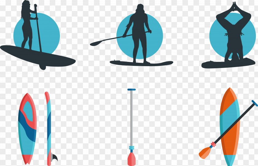 Rowing Oars Standup Paddleboarding PNG