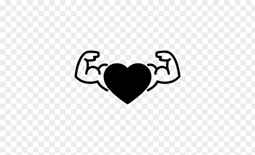 Strong Muscle Arm Heart PNG