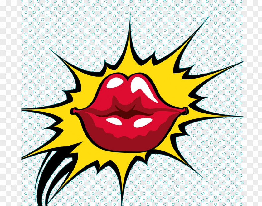 Yellow Explosion Lips Material Royalty-free Icon PNG
